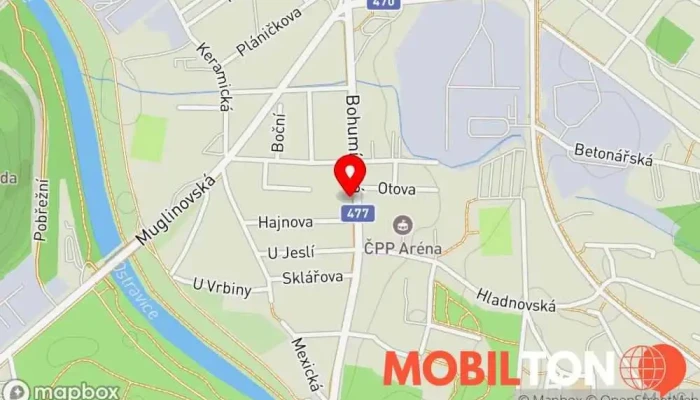 mapa 2RG CHEMICALS S.R.O. Opravna mobilních telefonů v Slezská Ostrava-Muglinov