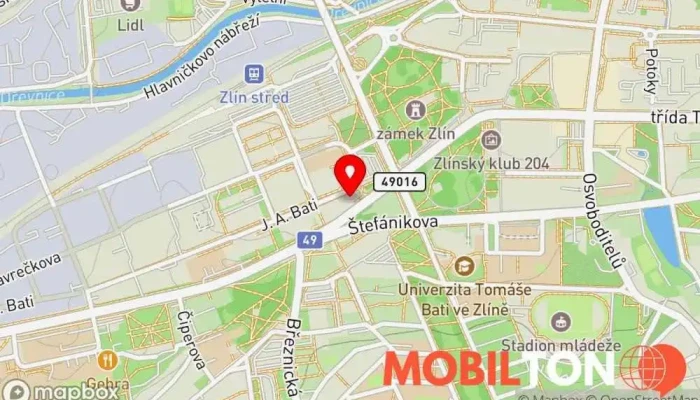 mapa ABS Mobil Prodej mobilních telefonů v Gahurova 4467