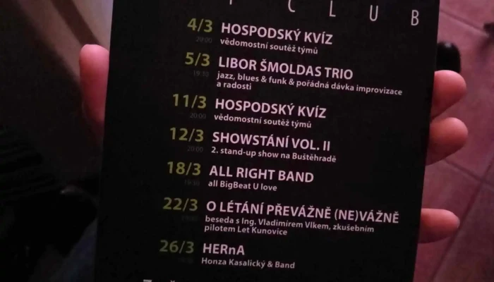 Aktoffka Art Club -  Menu - Oty Pavla 246