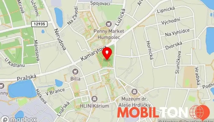 mapa Altán Stromovka Bistro v Rašínova