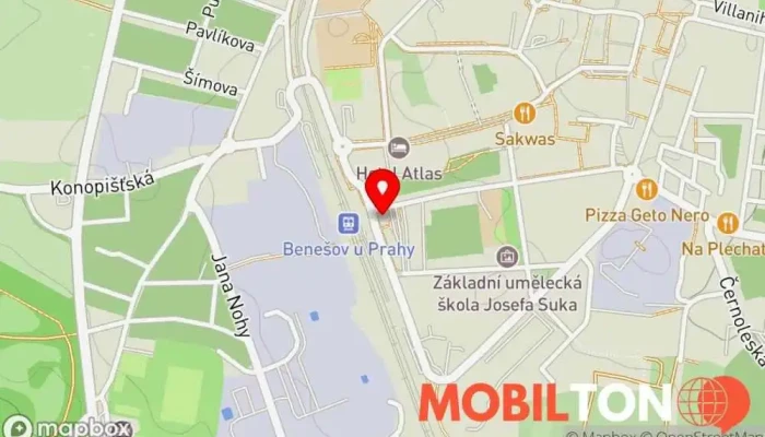 mapa AMBER GRILL KEBAB & PIZZA Restaurace v Nádražní 307