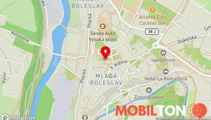 mapa America „Pod Věží“ Restaurace v Komenského nám. 61