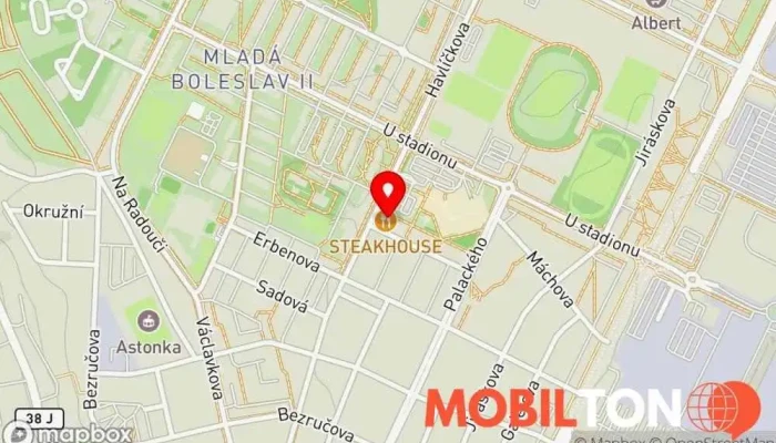 mapa Anjiko Asijská restaurace v Mladá Boleslav II