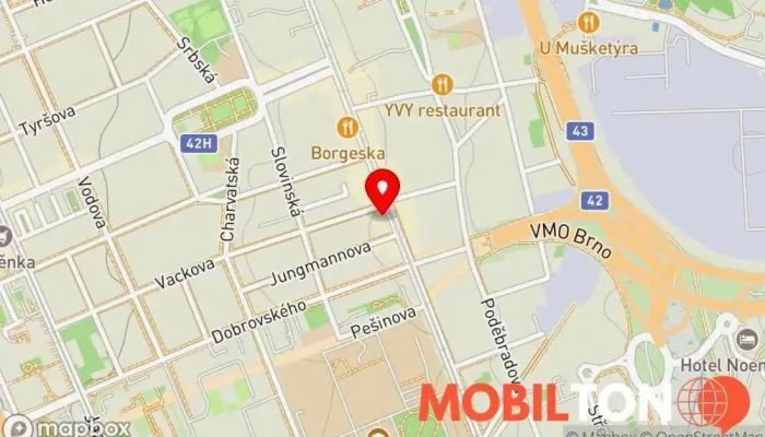 mapa AppleKing - příslušenství a servis Prodejna příslušenství k mobilním telefonům, Opravna telefonů v Brno-Královo Pole