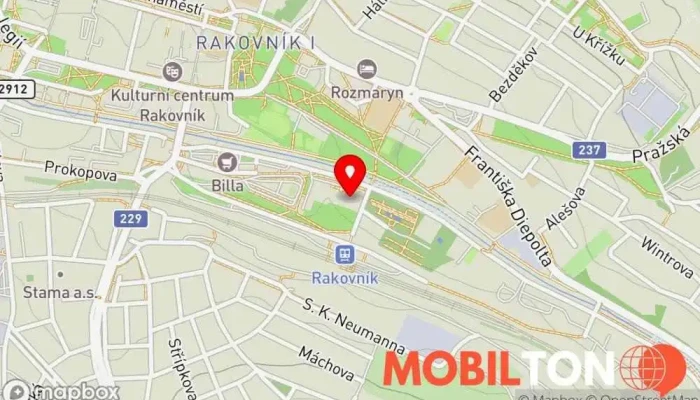 mapa AquapRak (Aquapark Rakovník) Vodní zábavní park v Rakovník II