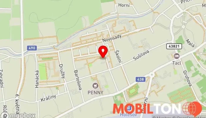 mapa Archa Bar Pizzerie Restaurace v Novosady 1382
