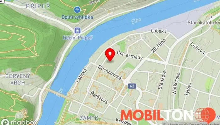 mapa ARMEX LiveCentrum Hotel, Pronájem bytů, Kavárna, Restaurace, Ubytování s pokojovou službou, Lázně a fitness centra, Solárium, Pekárna v Duchcovská