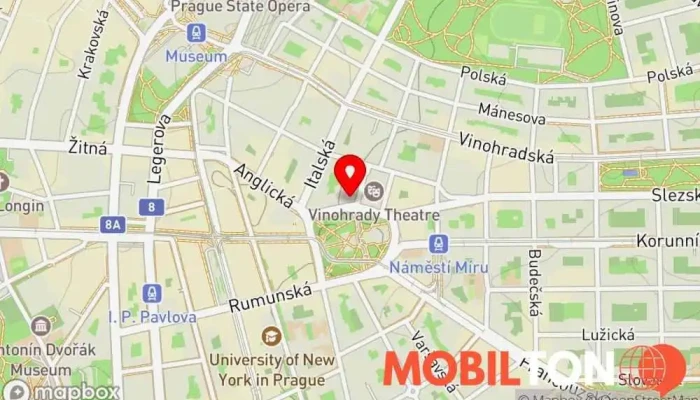 mapa Aromi Italská restaurace, Rybí restaurace v Vinohrady