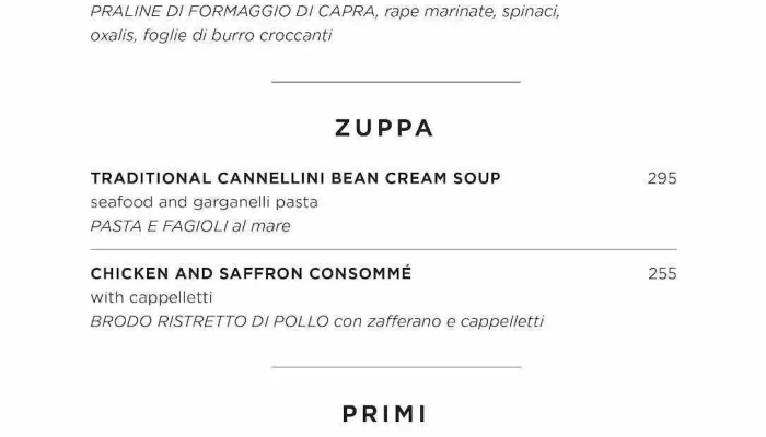 Aromi -  Menu - Vinohrady