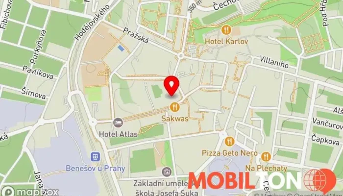 mapa Asia Foods Bistro v Tyršova 175
