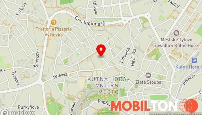 mapa ASIAN 88 kutna hora Restaurace v Vnitřní Město