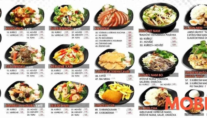Asian 88 Kutna Hora -  Menu - Vnitřní Město