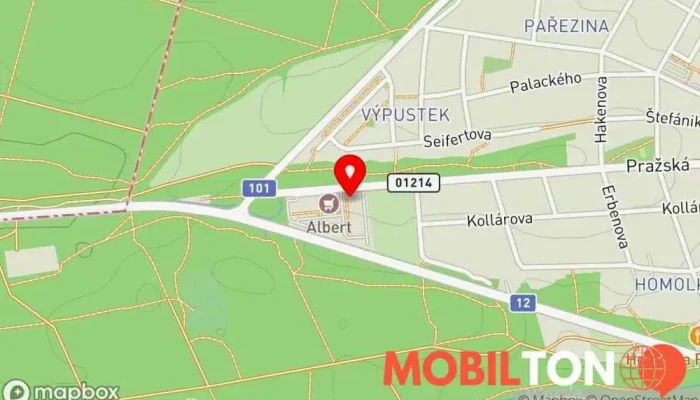 mapa Asian Wok Vietnamská restaurace v Pražská