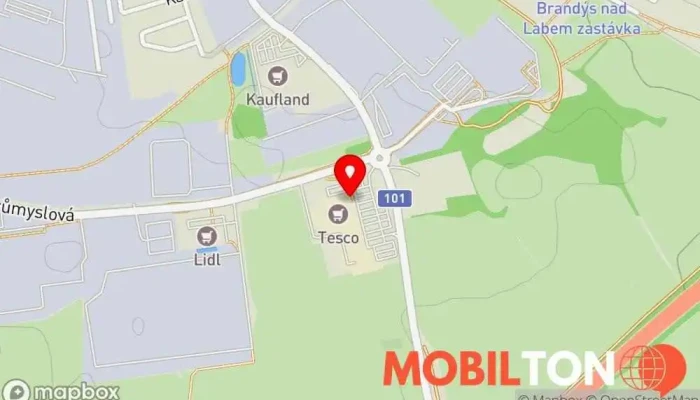 mapa Asijské bistro Asijská restaurace v Brandýs nad Labem-Stará Boleslav