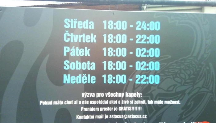 Astacus Mc Rakovnik Menu - Lubenská 2787