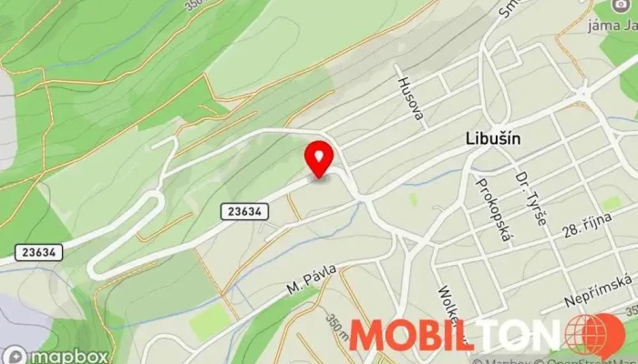 mapa Ateliér Libušín S.r.o. Služby v Přemyslova 401