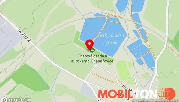 mapa Autokemp Chabařovice Kemp v Přestanovská 685