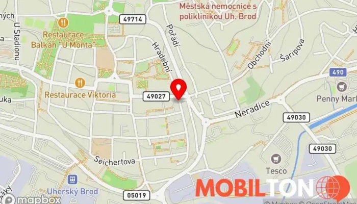 mapa B - TEL, s.r.o. Prodej mobilních telefonů, Prodejna počítačových potřeb v U Fortny 1344
