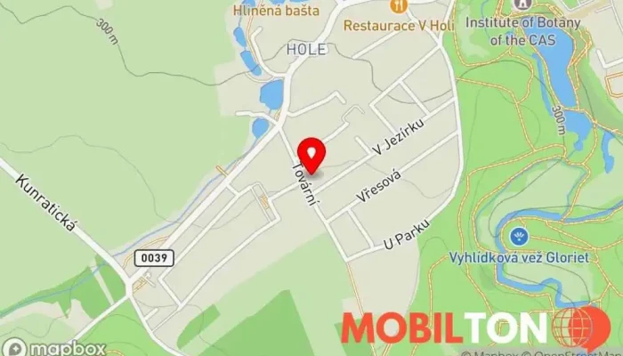 mapa Babiččina zahrada Česká restaurace v Tovární 536