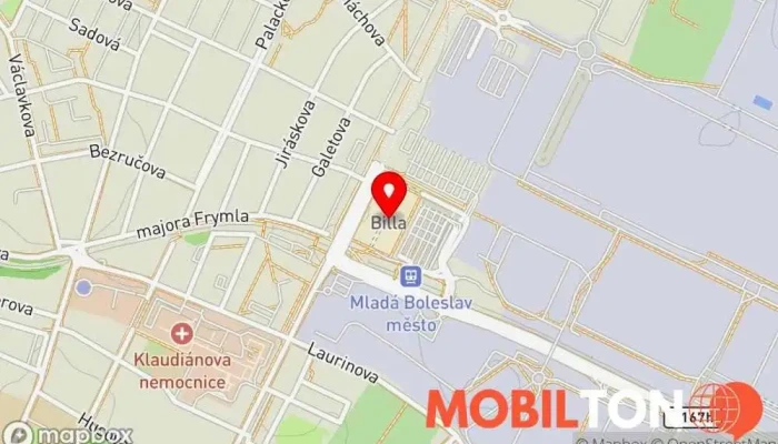 mapa Bageterie Boulevard Mladá Boleslav Restaurace, Rychlé občerstvení v Mladá Boleslav II