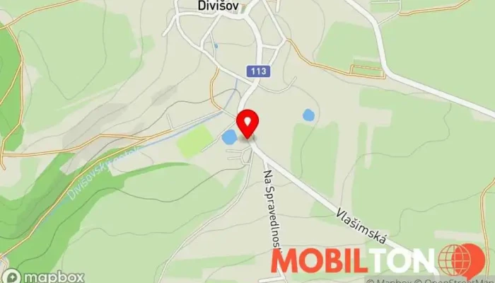 mapa Bar a restaurace v přírodním koupališti Divišov Restaurace v 