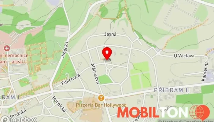 mapa Bar pod Lípou U Skopčáka Restaurace v Fibichova 674