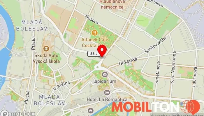 mapa B&B Sushi Bar Noodle Restaurace, Bistro v Mladá Boleslav II