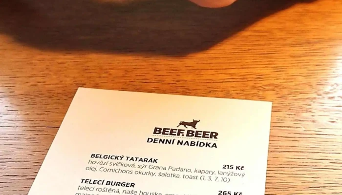 Beef Beer Menu - Stojanova 1335