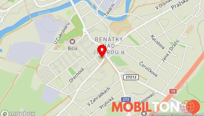 mapa Ben's Burger Hamburgerová restaurace, Rychlé občerstvení v Benátky nad Jizerou I