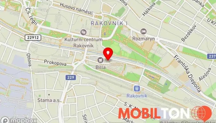 mapa Bertíkova cukrárna Cukrárna v Rakovník II