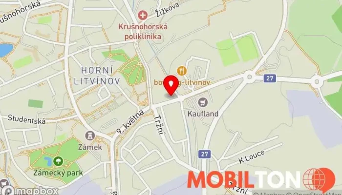 mapa Bílá labuť Restaurace v Jiráskova 415