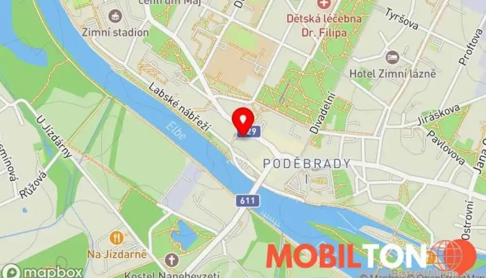mapa Billiard Club Dalibor Kulečníková herna, Rodinná restaurace, Sportovní bar v Poděbrady I