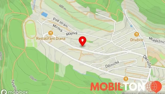 mapa Bisto sen Asijská restaurace v Okružní 119