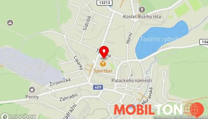 mapa Bistro Akord Bistro v Tyršova 535