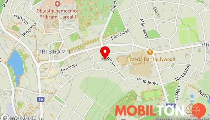 mapa Bistro Batát Restaurace v Příbram I