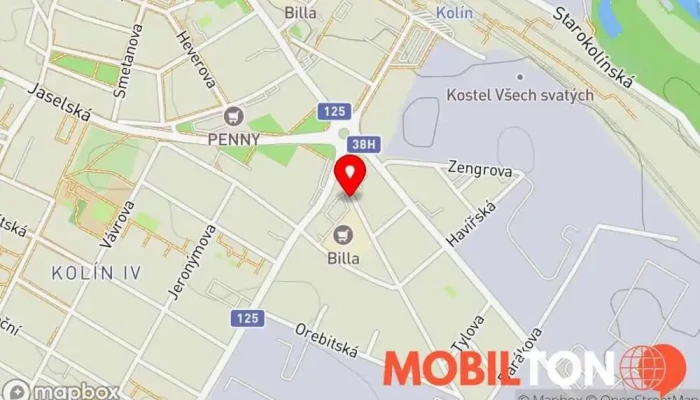 mapa BISTRO EDEN Rodinná restaurace v Kolín IV