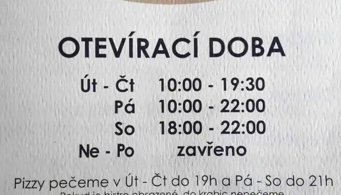 Bistro Guzzi -  Menu - Čechova 876