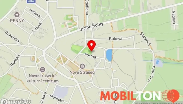 mapa Bistro Kocourek Hospoda v Fortna 1178