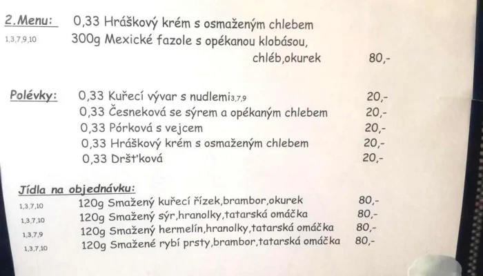 Bistro Labuznik A Catering Menu - 54, Nám. Dr. E. Beneše 16