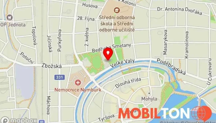 mapa Bistro Obecní dům Samoobslužná jídelna v B. Smetany 55