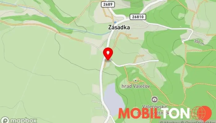 mapa Bistro Pod Valečovem Restaurace v Boseň-Mnichovo Hradiště