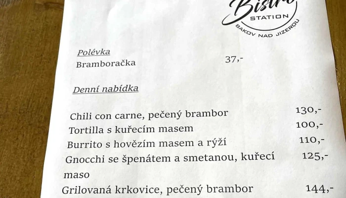 Bistro Station -  Webova Stranka - Husova 162