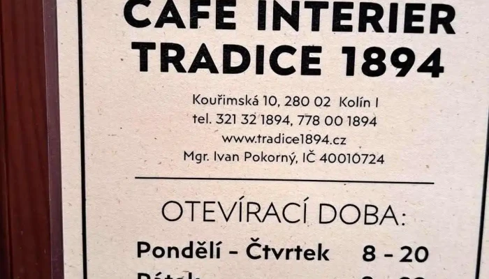 Bistro Tradice 1894 -  Menu - Kouřimská 10