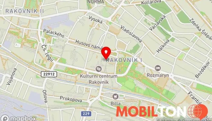 mapa Bistro U Chameleona Bistro v Rakovník I