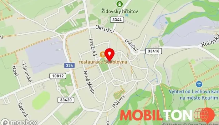mapa Bistro U Kamene Bistro, Restaurace v Mírové nám. 44