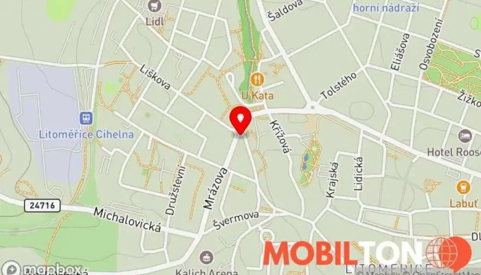 mapa Bistro U Lexy Restaurace v 31, České armády 932