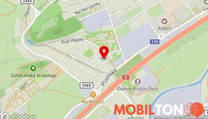 mapa Bistro u Podkovy Restaurace v Pod Hájem 134