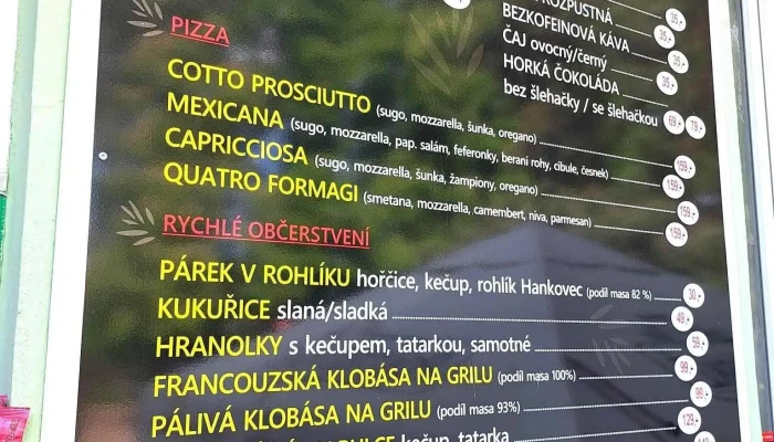 Bistro U Stapu -  Menu - Brankovická