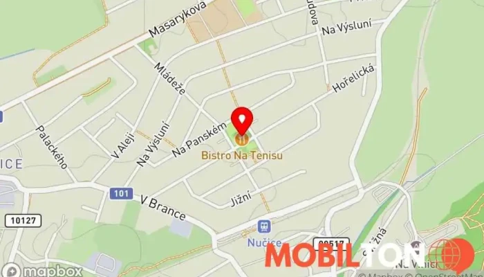 mapa Bistro & Zahrádka Na Tenisu Bistro, Bar a gril, Pivní zahrádka v Hořelické nám. 1130