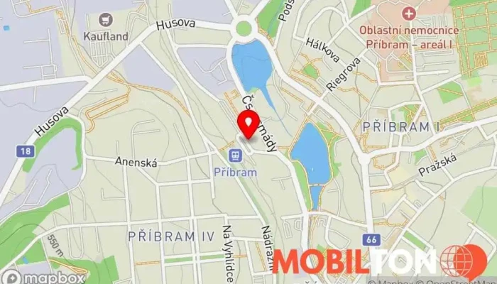 mapa Bistro zastávka Bistro v Nádražní